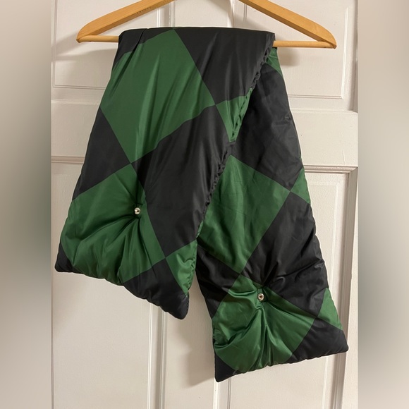 Sunnei Designer Checkered Puffy Scarf Made in Italy - Picture 3 of 5